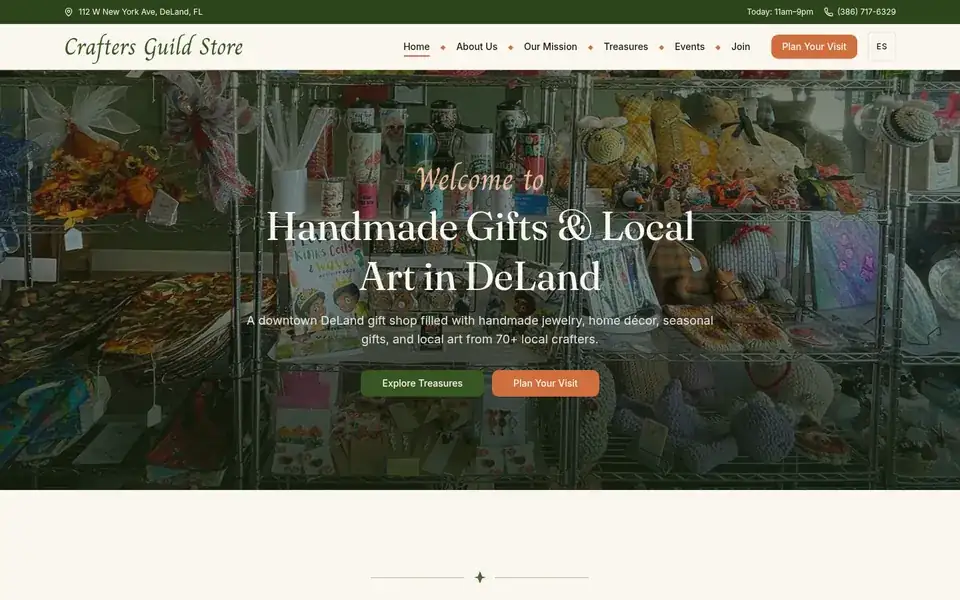 Crafters Guild Store website